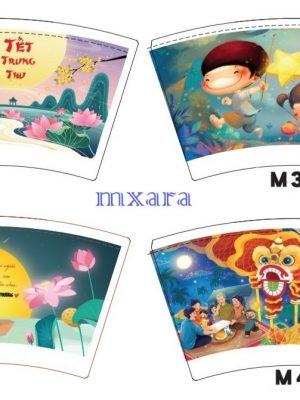 Mẫu in ly giấy Trung Thu 2024 Mxara